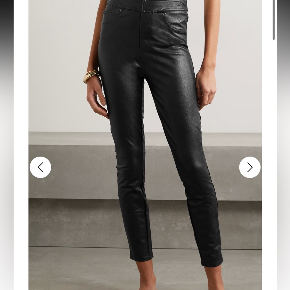 SPANX Faux Leather Like Pant M EUC
